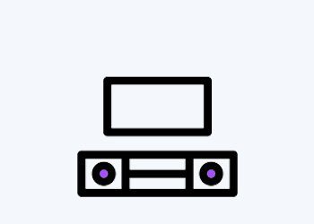clipart image of a home theater setup.