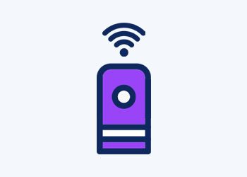 clipart icon of a smart speaker.